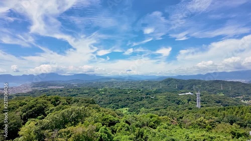 平塚市の湘南平展望台から眺める富士山