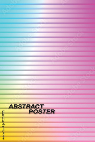 Abstract Posters Collection. Ripple glass effect. Smooth fluted vertical lines. Blurred backgrounds. Bright gradients. Defocused color templates for creative graphic design.