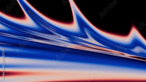 Sharp, dramatic metallic liquid crests with intense chromatic flare