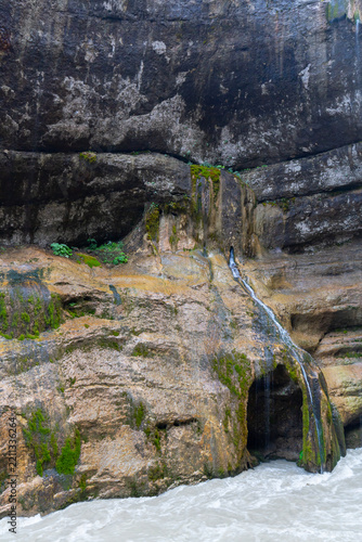 Chegem Waterfalls are a popular natural tourist attraction in Caucasus mountains