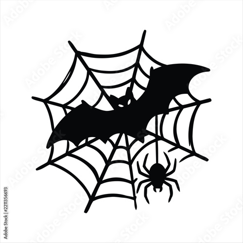 Halloween Bat Icon – Flying Bat Symbol for Spooky Horror, Halloween and Gothic Design