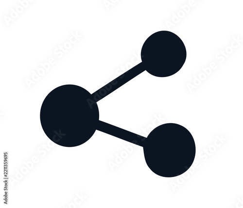 Black share icon symbol for social media and internet