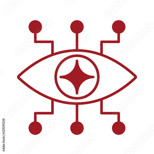 Artificial Intelligence Eye Vector Icon