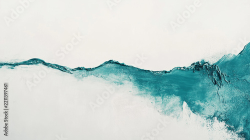 Abstract Texture of Blue and White Paint Transition
