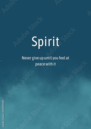 Inspirational Quote About Perseverance on Dark Blue Gradient Misty Background, Perfect for Wall Art, Card, Wallpaper, Banner, Poster, and Typography.