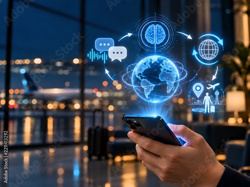 AI Travel Translation Assistant on Smartphone