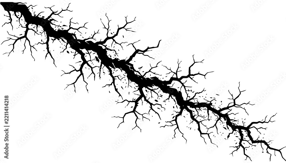 Fototapeta premium Abstract tree branch illustration with intricate black line art for