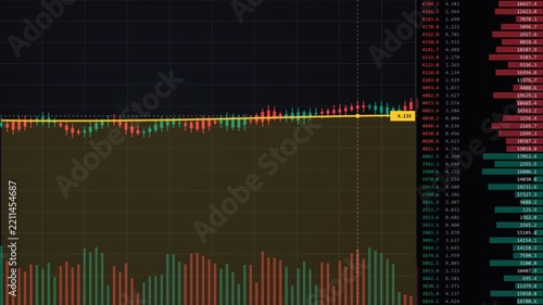 Live Cryptocurrency Trading Chart with Order Book Data