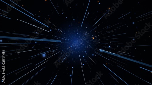 Hyperspace Warp Speed Starfield Motion Background