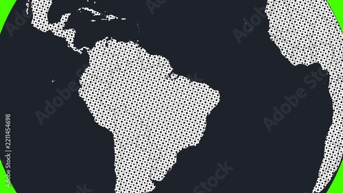 Stylized Rotating 3D Globe for Broadcast and Presentations
