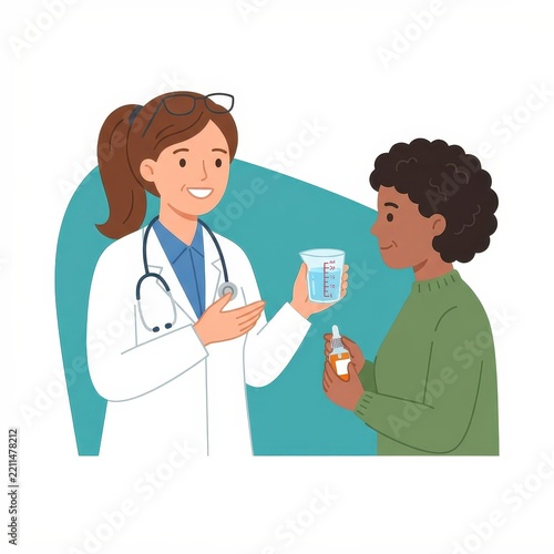 Female doctor consulting a patient in clinic