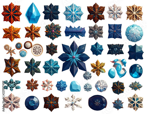 Rustic Snowflake Decorations With Layered Details and Natural Wooden Textures