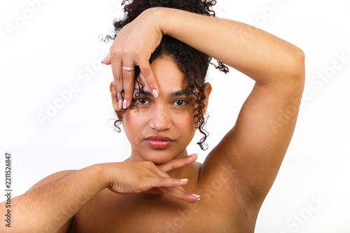 Skin care routine with facial expression and hand gestures