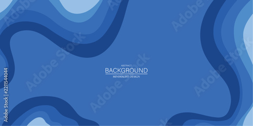 Blue Abstract Wavy Background with Flowing Fluid Shapes and Modern Pattern
