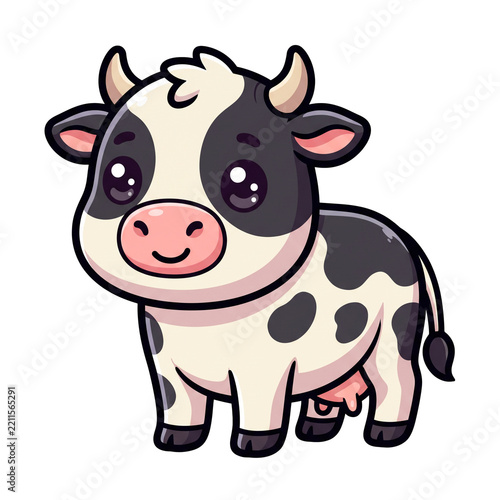Cute cartoon cow
