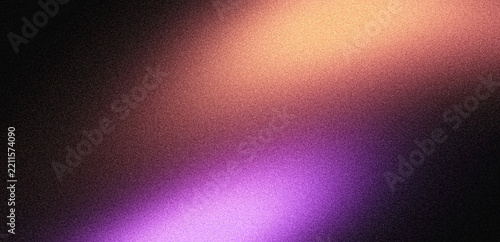 Purple orange glowing abstract background, noise texture color gradient shape on dark grainy backdrop for landing page, website header, event banner, poster, cover, digital or print project design