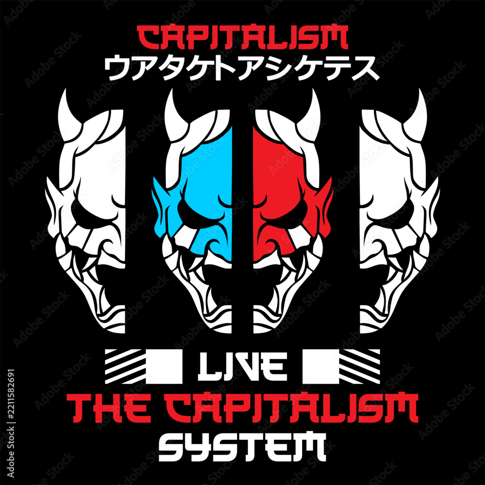 Fototapeta premium Japanese Street Culture Graphic Design Collection Streetwear Designs