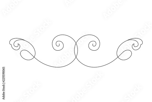 Black Swirl Divider