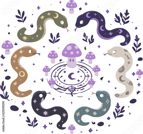 Halloween x Snake Vector