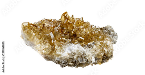 Obraz na plátně Beautiful golden barite druse representing mental clarity, intuition and inner peace
