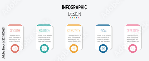 Steps business data visualization timeline process infographic template design with icons.Vector infographic template.