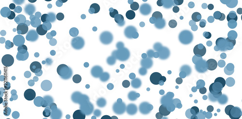 Blue bokeh circles isolated on transparent background for festive
