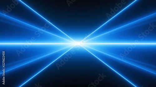 Blue light rays radiating from center
