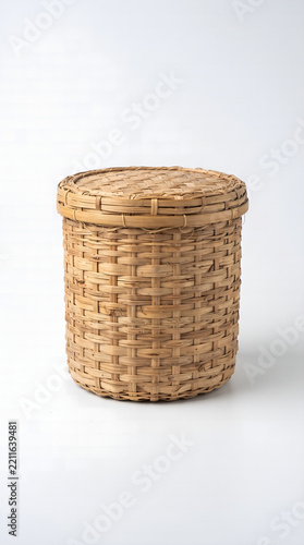 Naklejka empty wicker basket