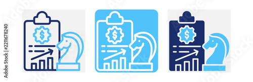 Development Strategy Icon In Two Colors Style Collection 