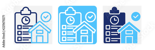 Property Planning Icon In Two Colors Style Collection 