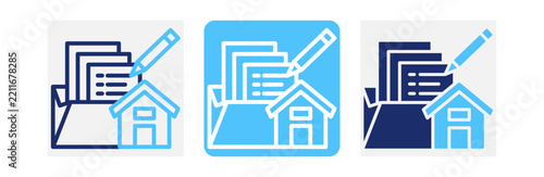 Property Portfolio Icon In Two Colors Style Collection 