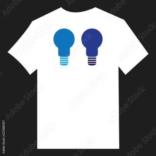 Light bulb T shirt illustration