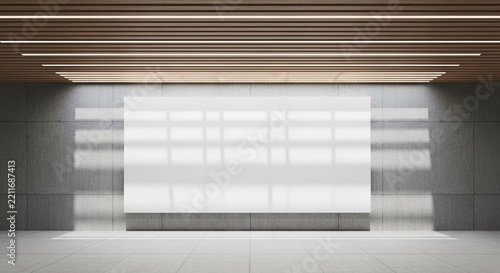 Modern Interior with White Wall