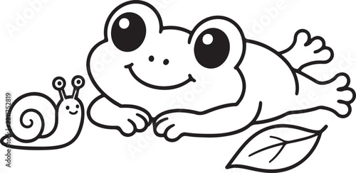 frog coloring pages vector design art illustrator 