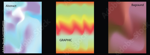 Abstract mixt gradient poster templates set. Vector futuristic backgrounds with flowing waves, 3D spheres, mesh lines. vector  illustration.