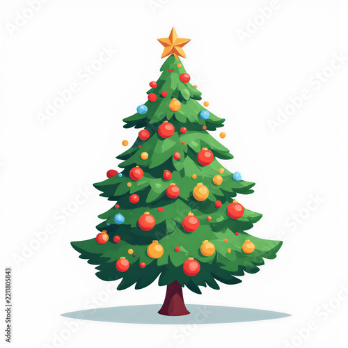 christmas tree on white background