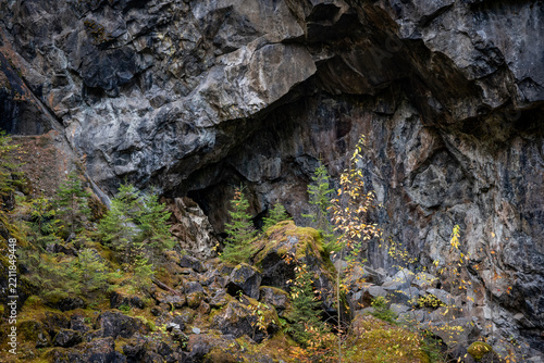 Stones texture and background from a old silver mine, rock texture landscape