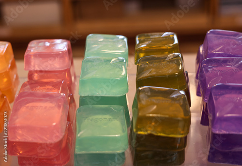 Grasse, France – Soaps at the Fragonard perfumery in Grasse, the world capital of perfume. Fragonard Parfumeur is a historic perfumery founded in 1926 in Grasse.