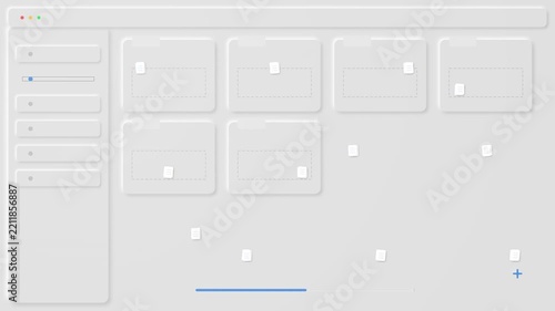 Minimalist Neumorphic Operating System User Interface Animation