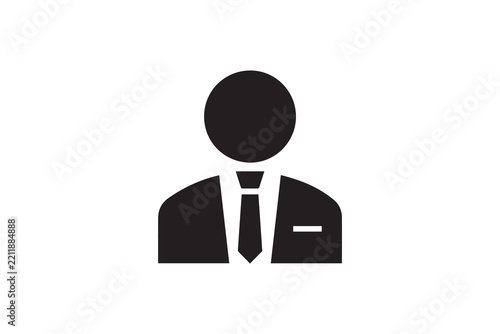Business professional icon performing presentation in office setting with vector style