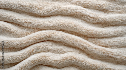 Soft and textured beige fabric background with gentle waves and a cozy feel for home decor and design inspiration