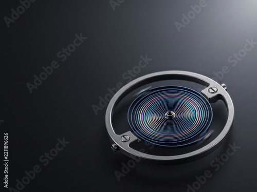 Watch balance wheel and colorful hairspring mechanism