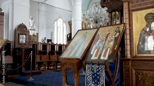 Nicosia, Cyprus, 2026, 8th july, inside the church of Panayias Phaneromenis