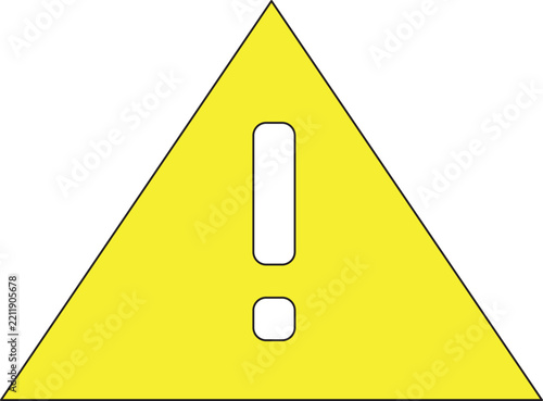 yellow warning triangle icon with white exclamation mark symbol