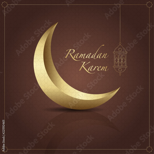 ramadan kareem, ramadan feast greeting card vector illustration