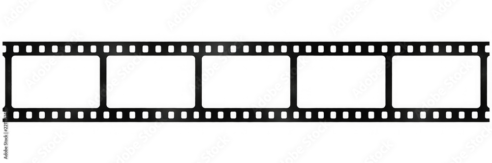 Fototapeta premium Vintage film strip border isolated on transparent background