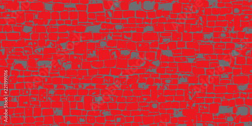 Minimalist Red Brick Pattern Background. Contemporary Brick Surface Background