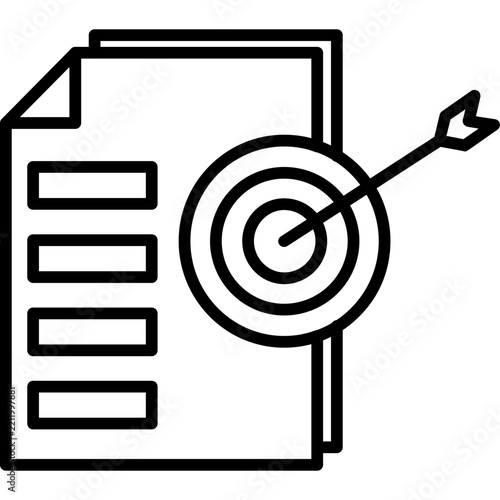 Document with target and arrow Icon