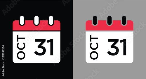 calendar - October 31 icon illustration isolated vector sign symbol