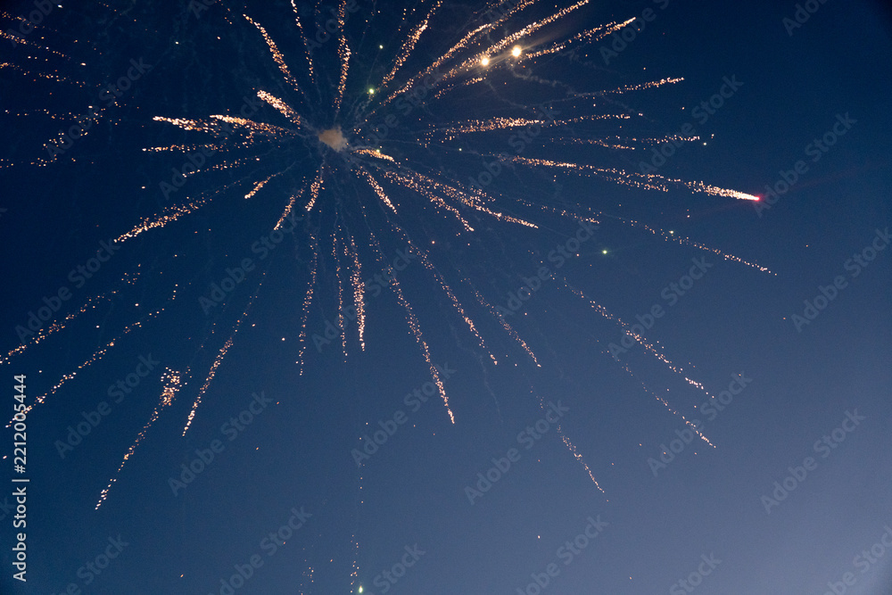 Fototapeta premium fireworks on the night sky